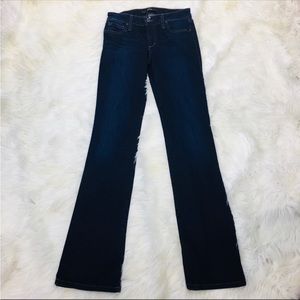 Joe’s jeans size 28 with stretch, dark wash, long, 34 inch inseam